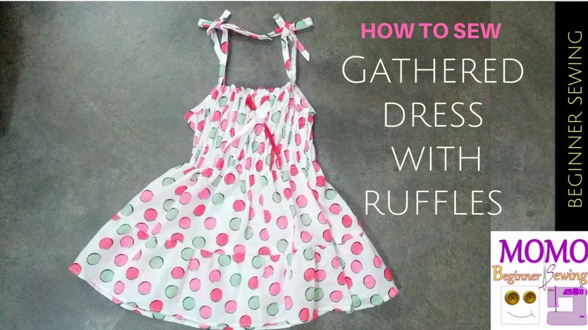 Sew gathered dress with ruffles