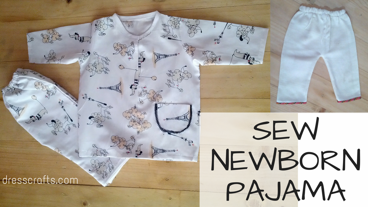 Sew newborn pajama