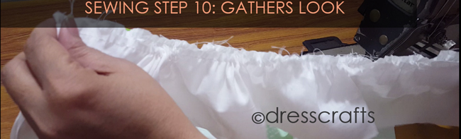 SEWING STEPS 10 - sewing skirt - gathers look