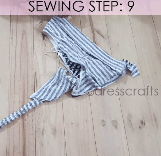 Convert Tshirt into Top - Sewing Step 9