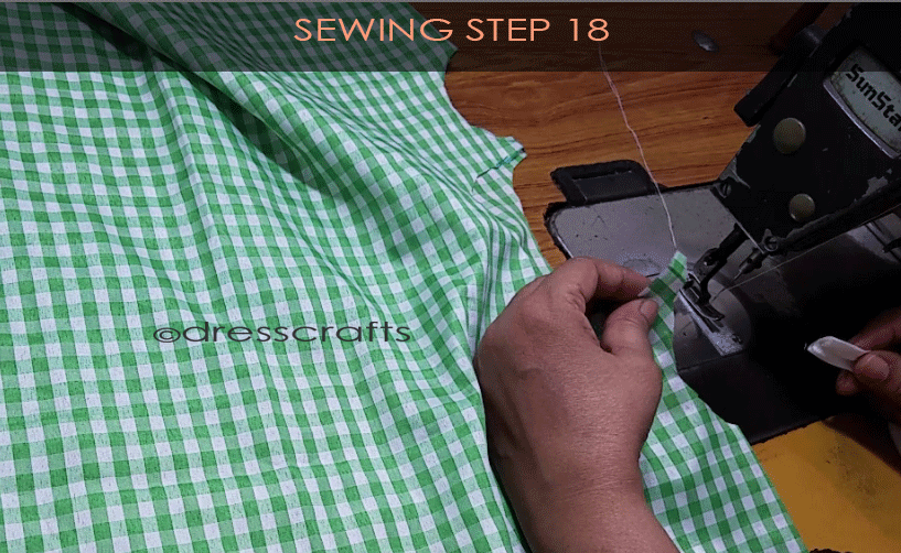 Flared Top sewing step 18
