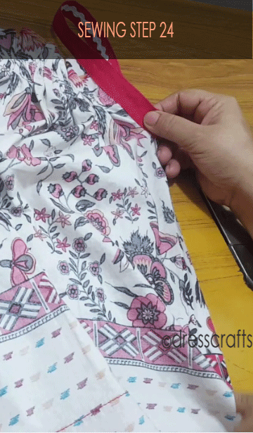 paper bag dress sewing step 24