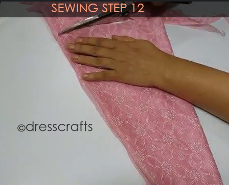 One Shoulder Dress - Sewing Step 12