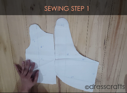 Reversible Pinafore sewing step 1