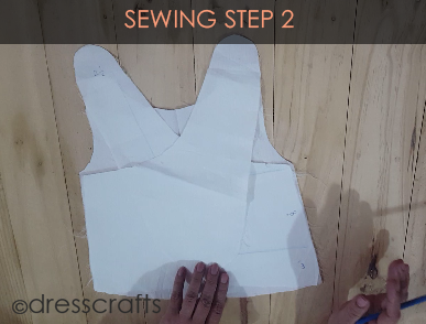 Reversible Pinafore sewing step 2
