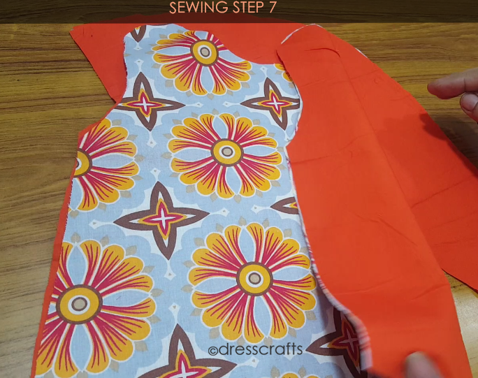 Reversible Pinafore sewing step 7