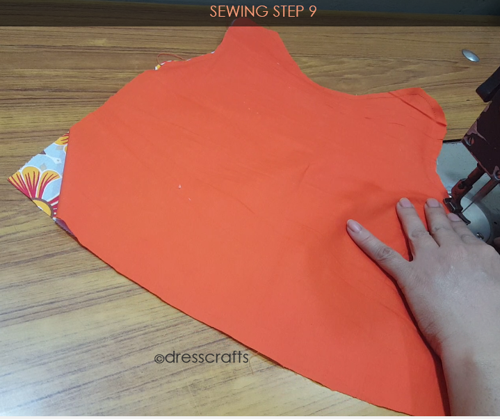 Reversible Pinafore sewing step 9