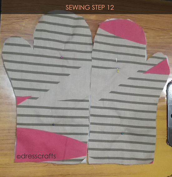 Easy Oven Mitts Sewing Step 12